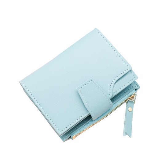 Short Multiple Card Slots Women's Wallet With Zipper