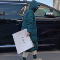 Down Cotton-padded Jacket Loose Long Overknee Coat