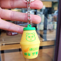 Simulation Yogurt Fruit Drink Keychain Three-dimensional Soft Glue