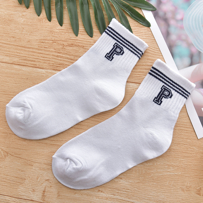 Women's alphabet tube socks