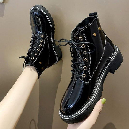 British Style Handsome Net Red Skinny Martin Boots