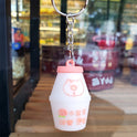 Simulation Yogurt Fruit Drink Keychain Three-dimensional Soft Glue