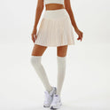 Casual Stretch High Waist Fashion Quick-drying Double-layer Pleated Skirt