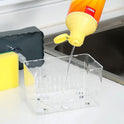 2-in-1 Soap Dispenser Sponge Caddy Push-type Liquid Box Detergent Automatic Dosing Box