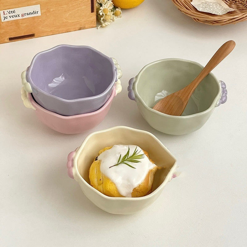 New Ins Candy Pearl Double-ear Bowl