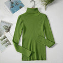 All-match Solid Color Slim Slimming Turtleneck High-neck Warm Long-
