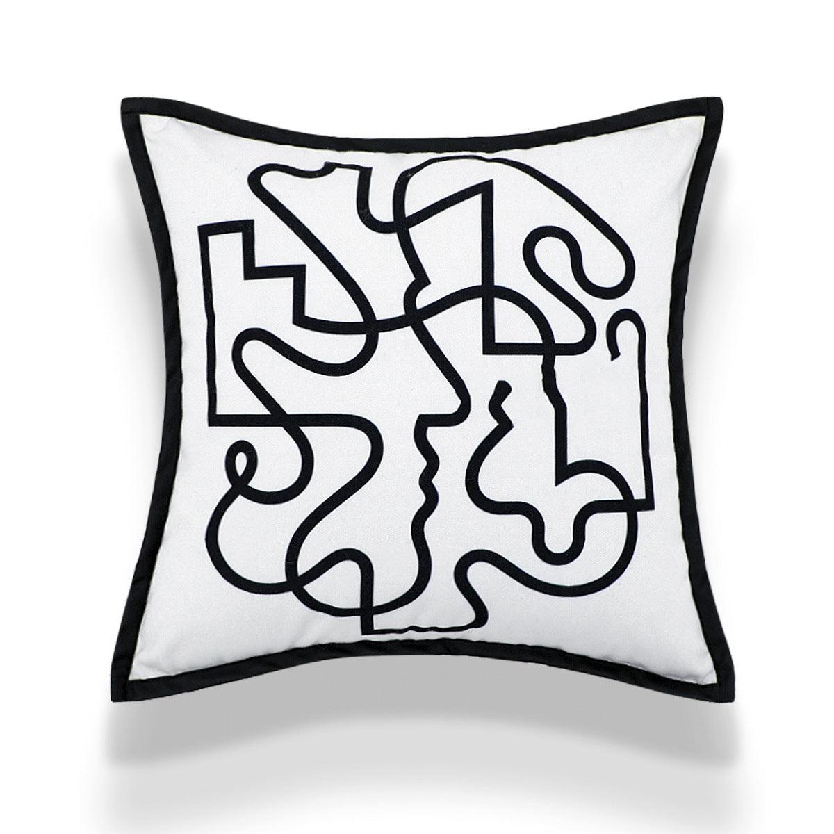 Living Room Sofa Velvet Printing Pillow Cushion Cover