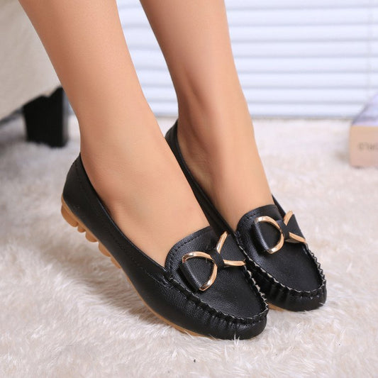 Women's casual flat shoes peas shoes