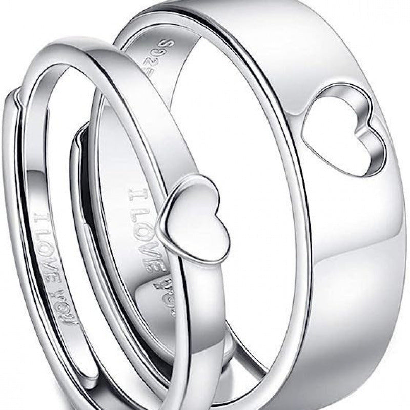 Women's Korean-style Simple Hollowed Heart Shape Ring
