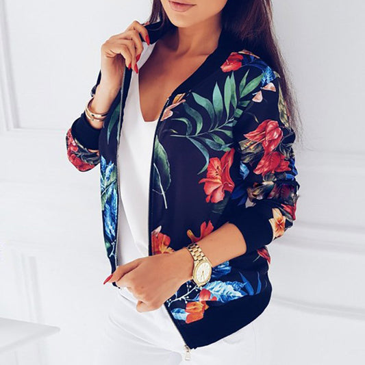 Printed long sleeve short coat baseball suit