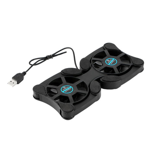 Portable folding cooling base for notebook radiator