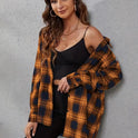 Women's Fashion Plaid Cardigan Loose Shirt