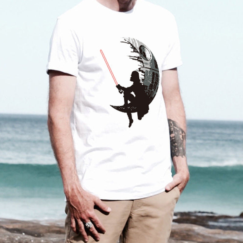 Plus Size Jedi Print Comic Short Sleeve