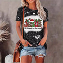 Christmas Fashion Print Round Neck T-shirt