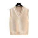 Female Knitting Sweater V-neck Loose-fitting Waistcoat