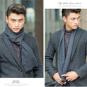 New men's scarf Korean American tide wintersilk brushed silk scarf color warm scarf for men