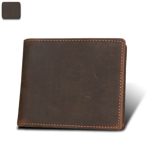 Short leather wallet