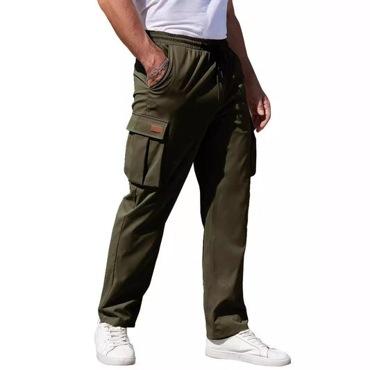 New Men's Leisure Cargo Drawstring Pants