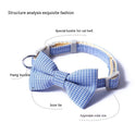 Pet Collar Houndstooth Bow Collar