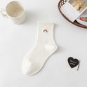 Women's Mid-calf Socks Fashionable Thin Cute