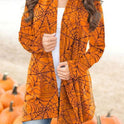 Halloween Digital Printing Casual Cardigan Jacket Women
