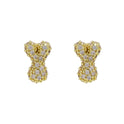 18K Brass Balloon Bubble Zircon Small Size Stud Earrings