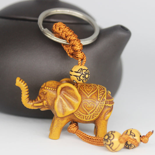 Stereoscopic Elephant Key Chain Resin Pendant