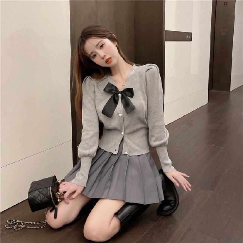 Shirt Half-length Pleated Skirt