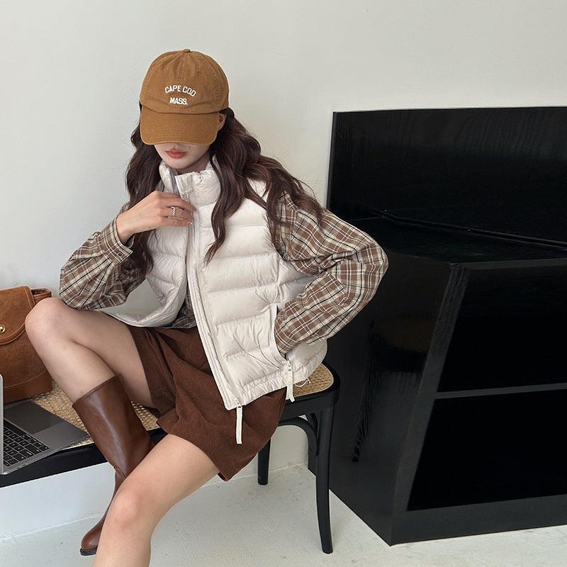 Autumn And Winter New Korean Style Stand Collar Short Cotton Waistcoat