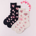 Love Black White Mid-tube Cute Students Girls Lolita Socks