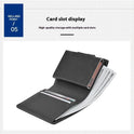 Men's Short Automatic Pop-up Aluminum Alloy Card Package Anti-theft Swiping Anti-magnetic Card Cover Cassette