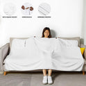 White Double-sided Flannel Cloak Blanket
