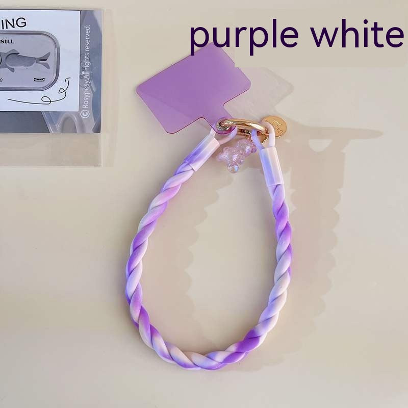 Phone Case Lanyard Suitable For Silicone Split Lanyard Keychain Short Rope Mobile Phone Pendant Gasket