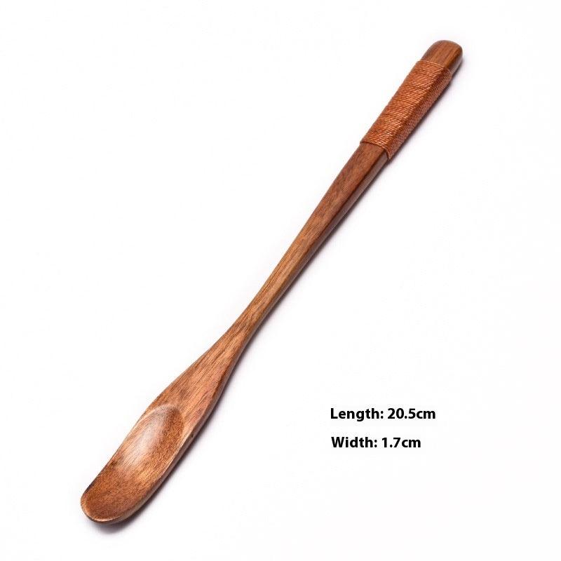 Wooden Tableware Small Wood Spoon 23cm Long Handle Bee Spoon Coffee Muddler