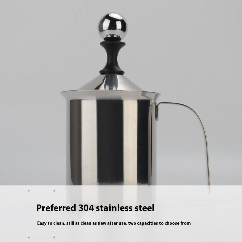 Stainless Steel Double-layer Strainer Fancy Coffee Milk Bubbler