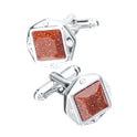 Lucky Blue Sandstone Crystal Cufflinks Men's Light Luxury French Shirt Sleeve Nails