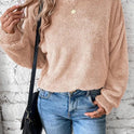Autumn And Winter New Casual Double-sided Velvet Loose Fleece Sweatshirt