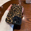Cartoon Phone Case All-inclusive Gold Leopard Print