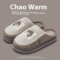 Non-slip Fleece-lined Warm Couple Fluffy Slippers