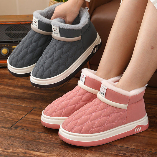 Winter Leather Waterproof Cotton Shoes Women