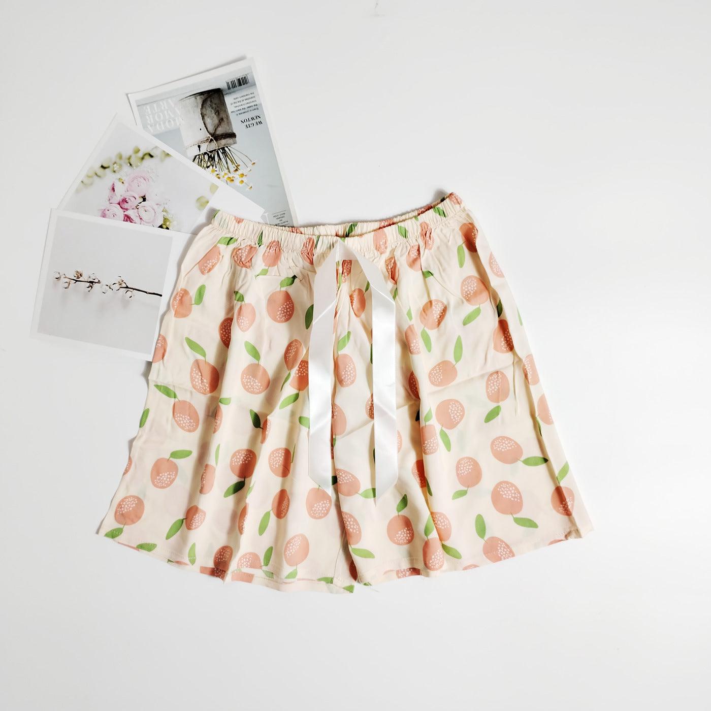 Women's Cotton Silk Shorts Plus Size Homewear Beach Pants