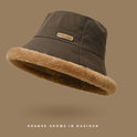 Plush Bonnet Children's Thickened Warm Bucket Bucket Hat Autumn And Winter Fisherman Hat