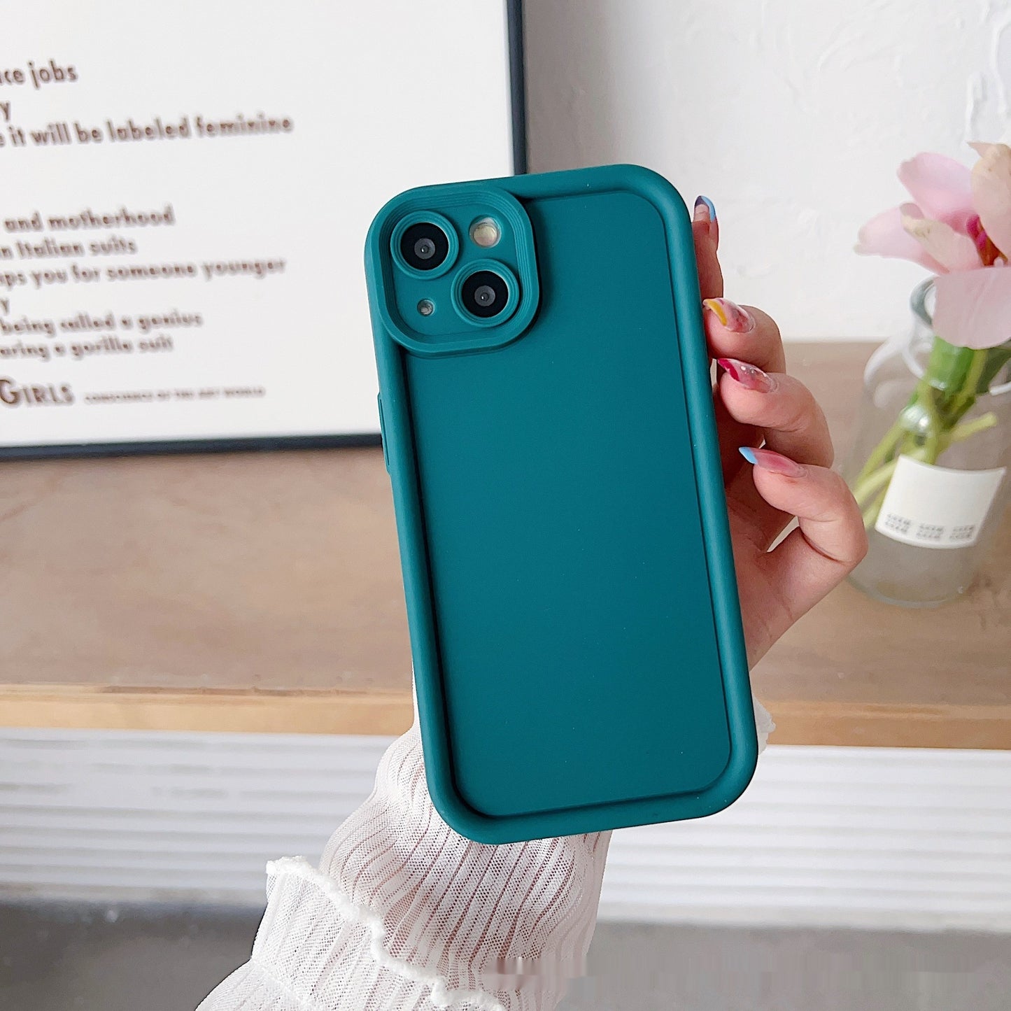 Simple Solid Color Casual Frosted Phone Case