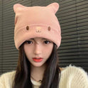 Women's Fashionable Knitted Thermal Head Cover Hat