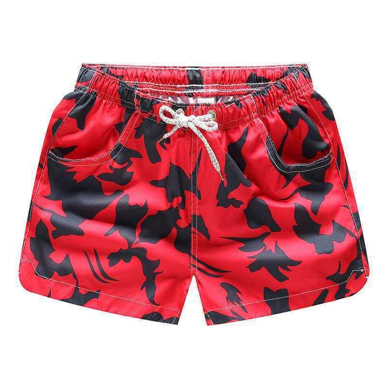 Loose Casual Surf Print Summer Beach Shorts