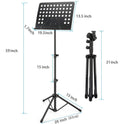 Heavy Duty Orchestral Music Stand Folding Adjustable Sheet Stand Tripod Base UK