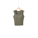 Solid Color Slim Fit Knit Bottoming Shirt Camisole