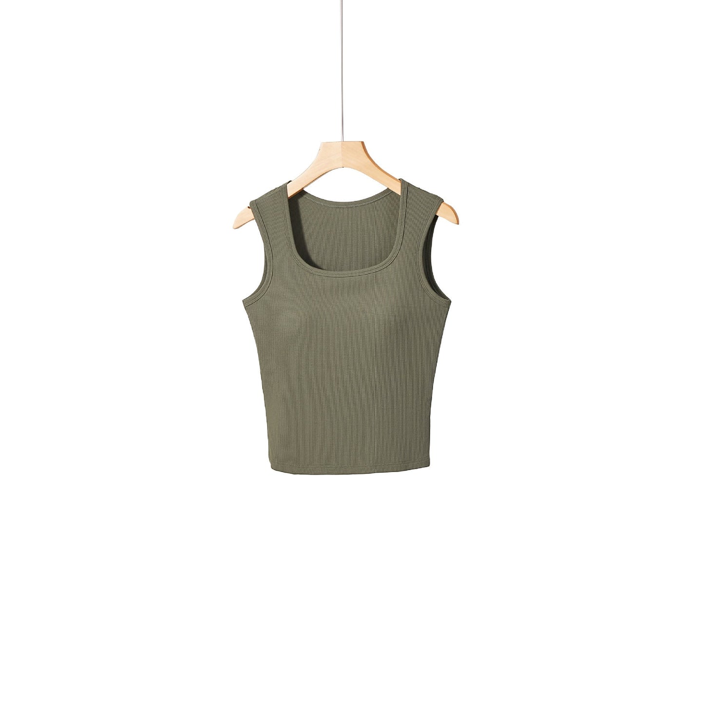 Solid Color Slim Fit Knit Bottoming Shirt Camisole