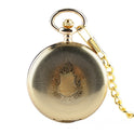 Flip Necklace Gold Double-sided Carved Shield Manual Manipulator Pocket Watch