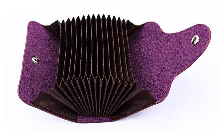 Leather organ card holder